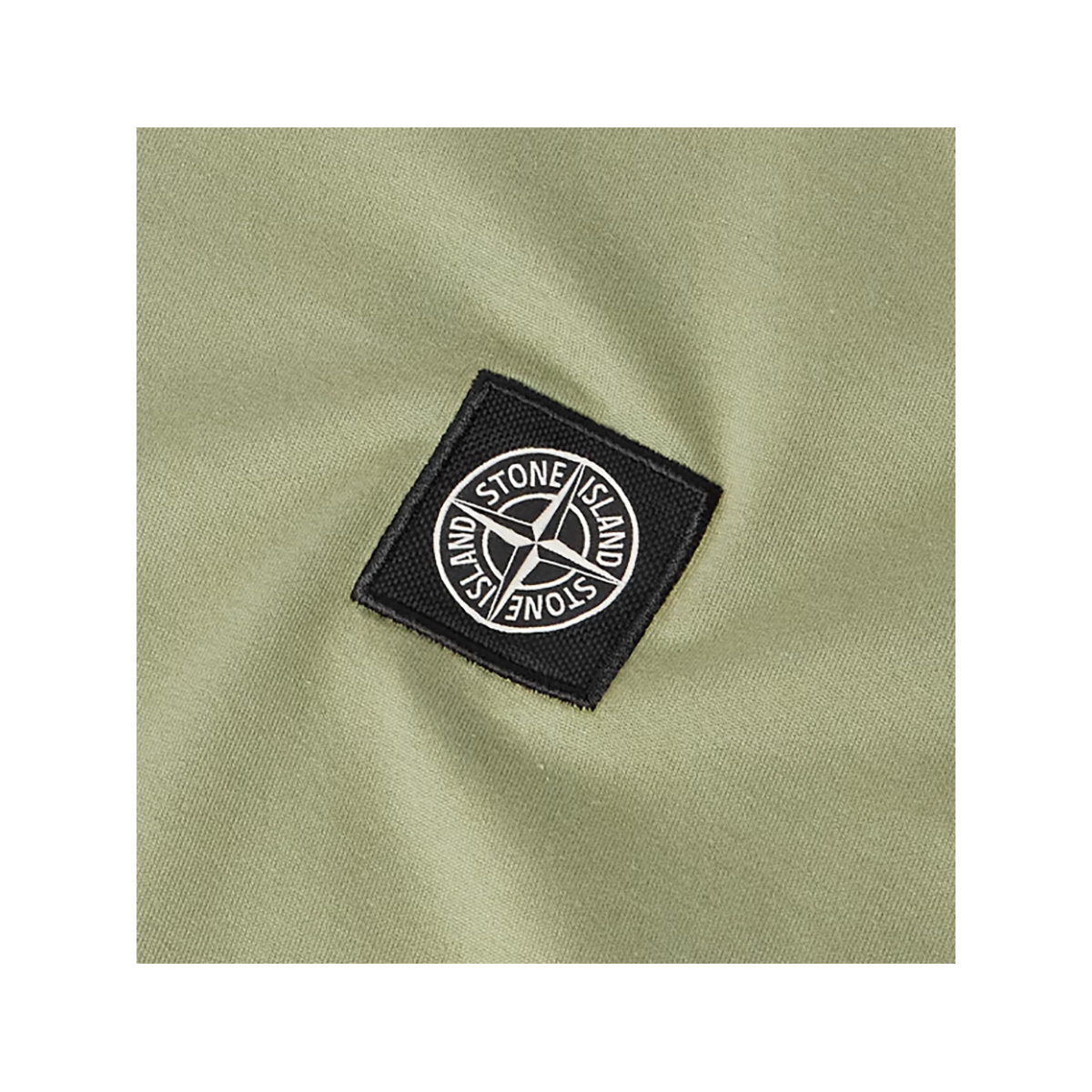 STONE ISLAND LOGO-APPLIQUED COTTON T-SHIRT IN GREEN