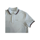 PRELOVED PRADA LOGO PATCH POLO IN WHITE