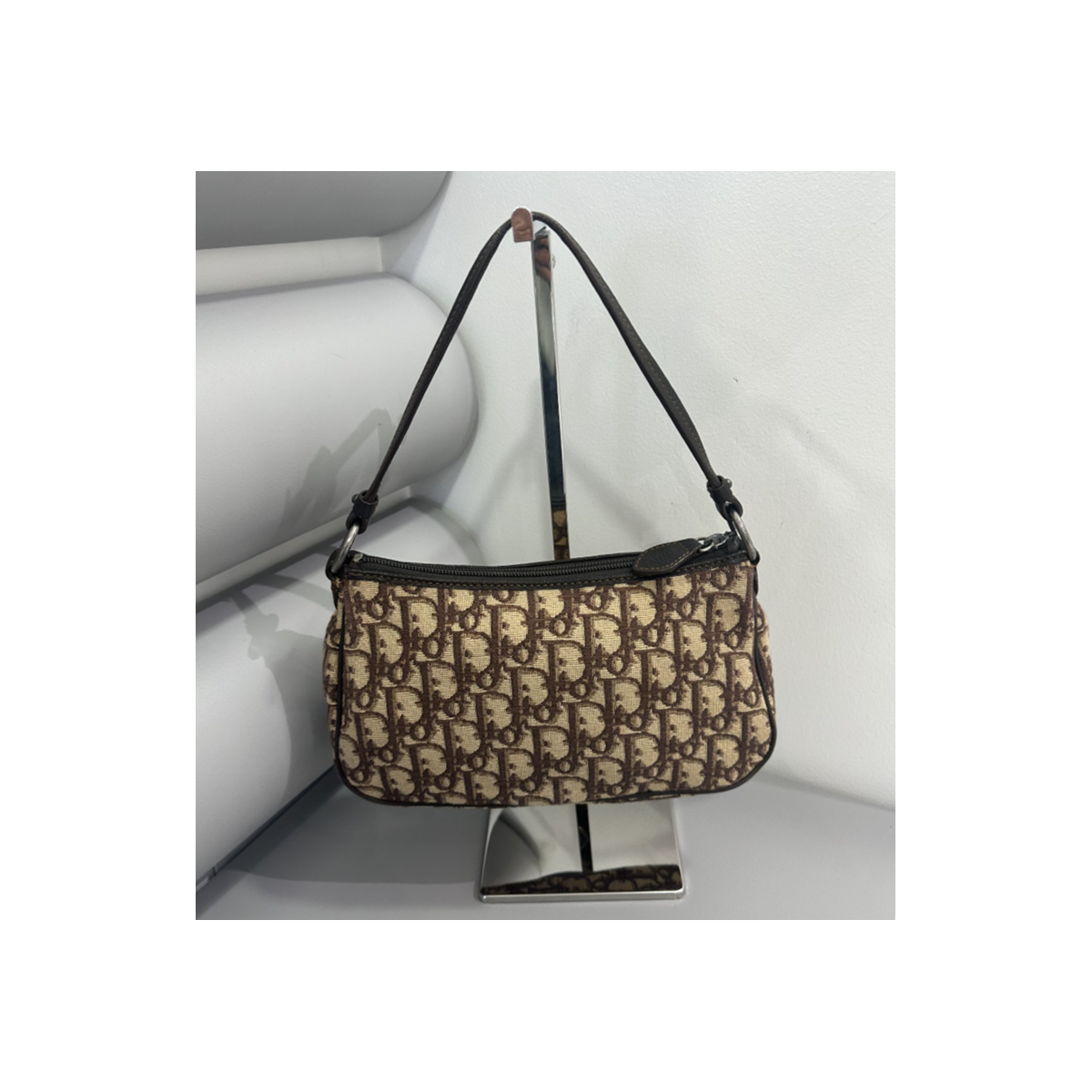 PRELOVED DIOR JACQUARD POCHETTE BAG IN MONOGRAM