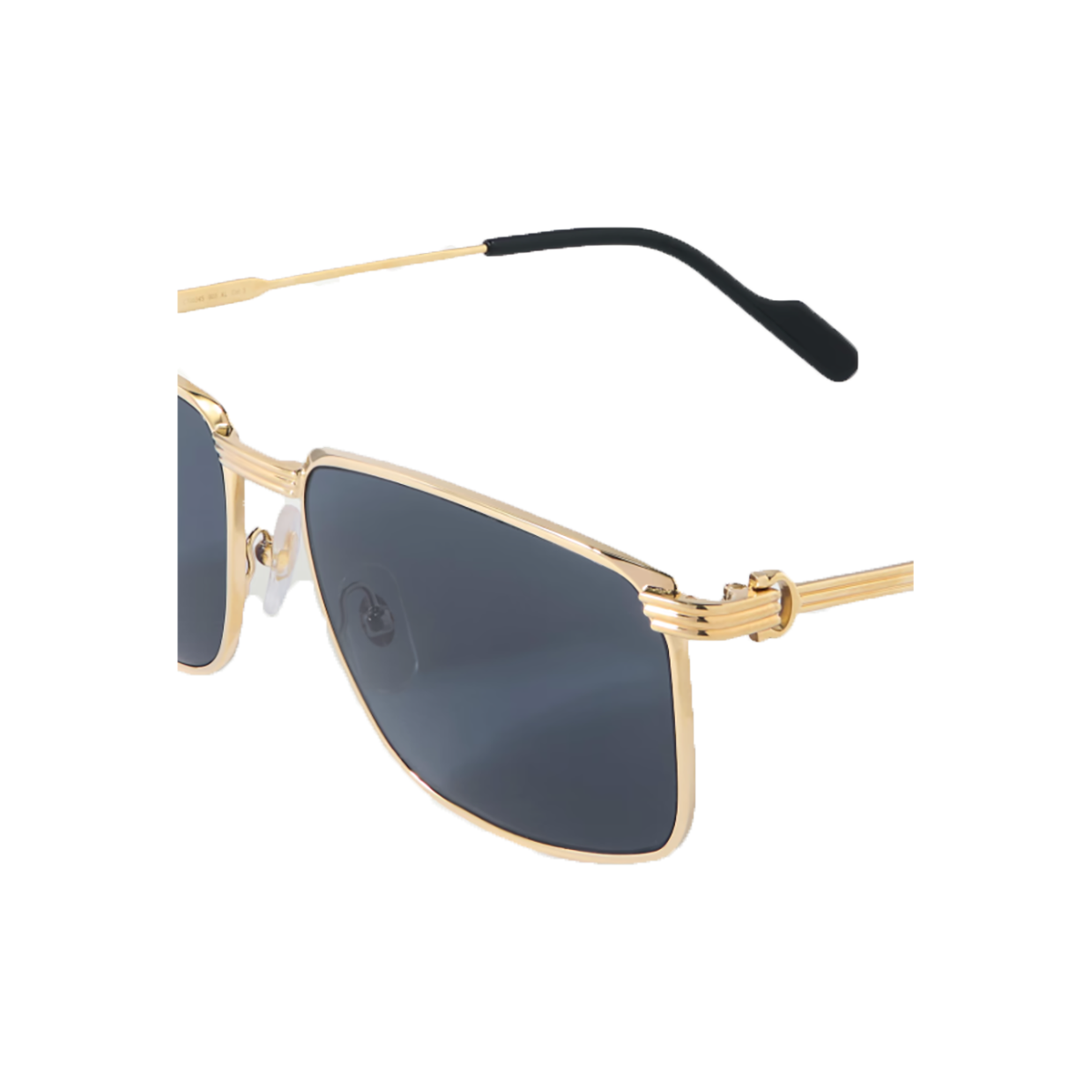 CARTIER PREMIERE DE CARTIER RECTANGULAR-FRAME GOLD-TONE SUNGLASSES