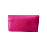 PRELOVED HERMES PINK FUCHSIA CHEVRE KELLY WALLET