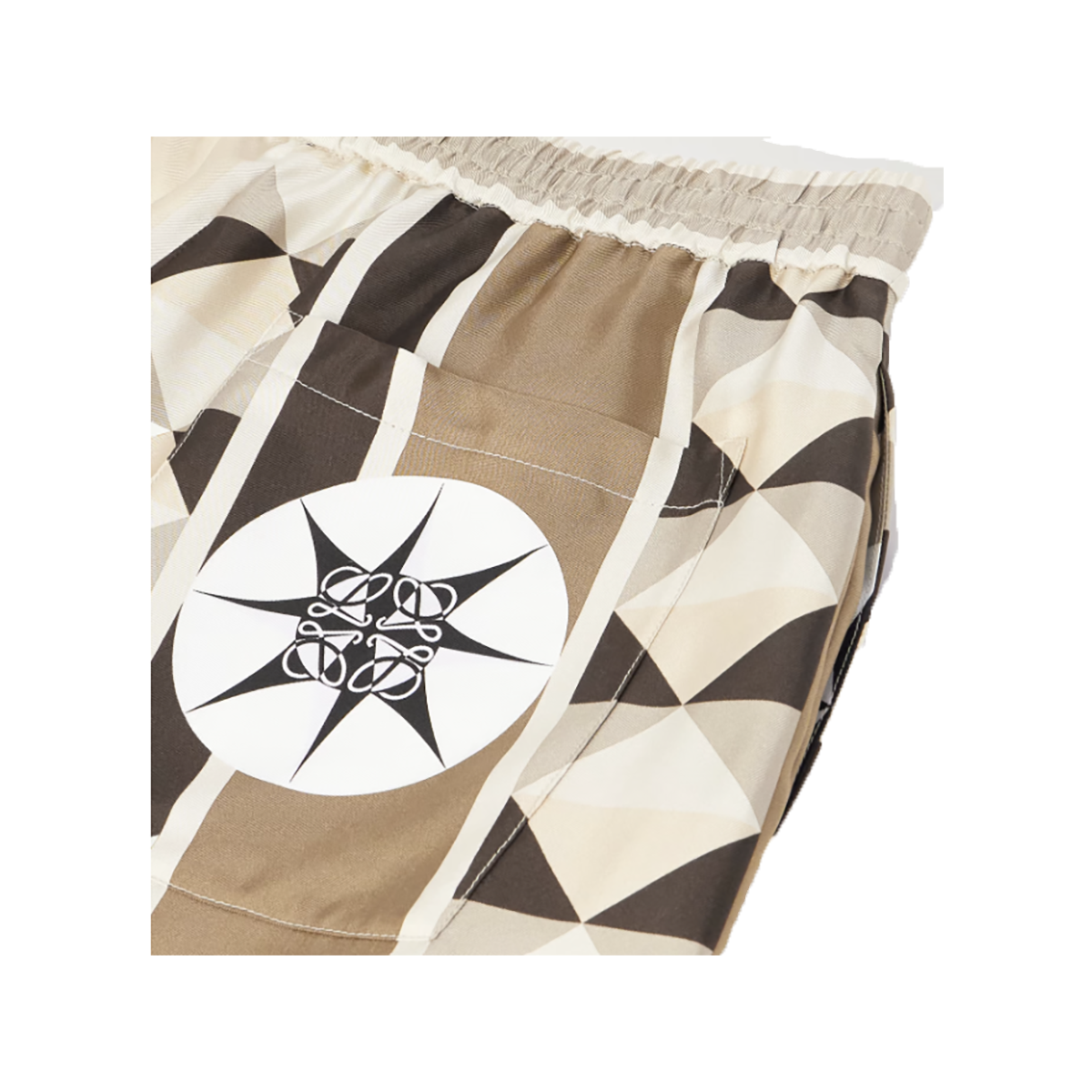 LOEWE IBIZA STRAIGHT-LEG PRINTED SILK DRAWSTRING SHORTS