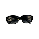 PRELOVED GUCCI GG CRYSTAL INTERLOCKING SUNGLASSES IN BLACK