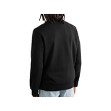 MONCLER LOGO-APPLIQIED COTTON AND CASHMERE BLEND SWEATER IN BLACK