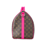 LOUIS VUITTON MONOGRAM KEEPALL 45 IN BROWN AND PINK