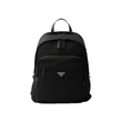 PRADA RE-NYLON AND SAFFIANO LEATHER BACKPACK IN BLACK