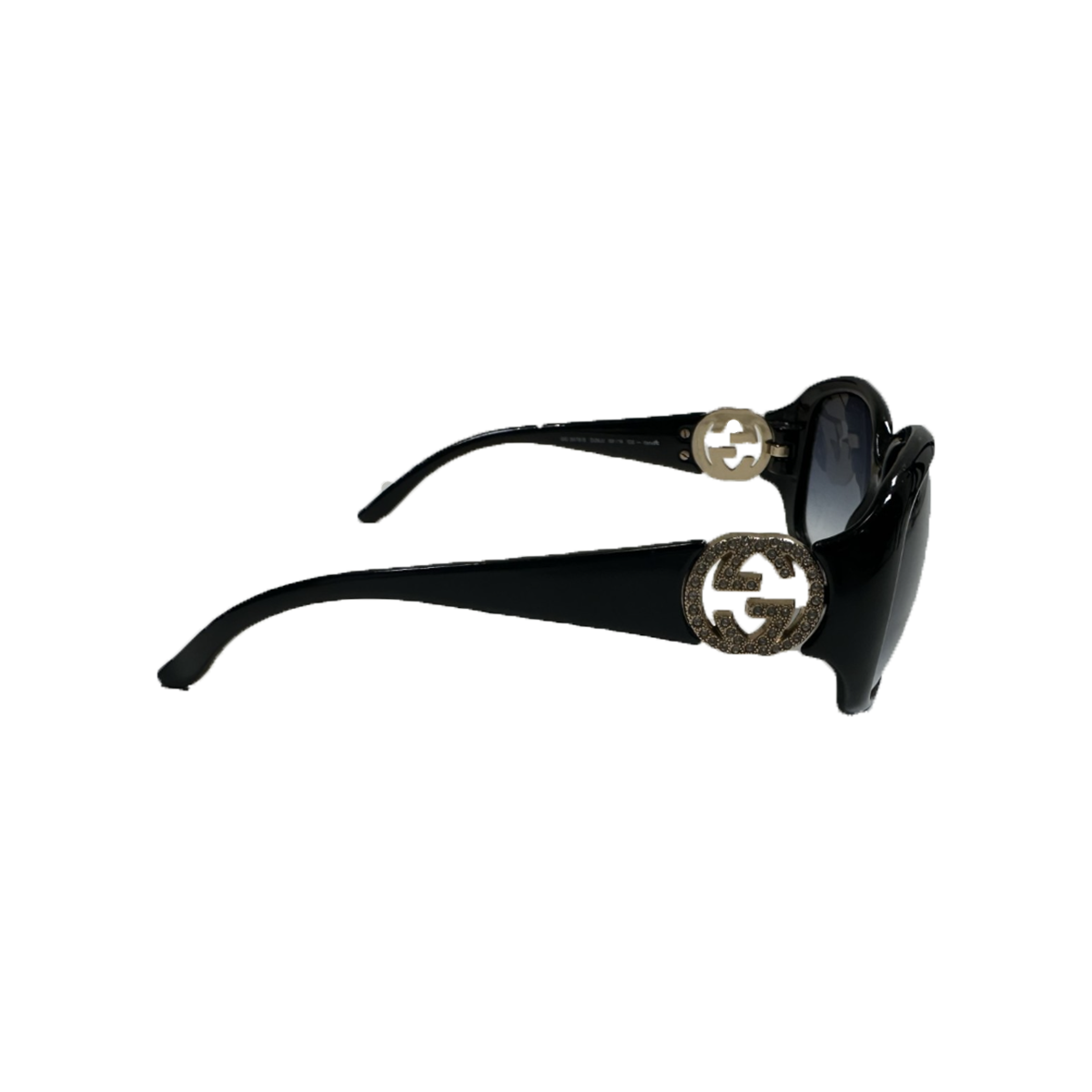 PRELOVED GUCCI GG CRYSTAL INTERLOCKING SUNGLASSES IN BLACK