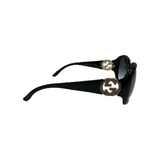 PRELOVED GUCCI GG CRYSTAL INTERLOCKING SUNGLASSES IN BLACK