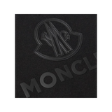MONCLER LOGO-APPLIQIED COTTON AND CASHMERE BLEND SWEATER IN BLACK