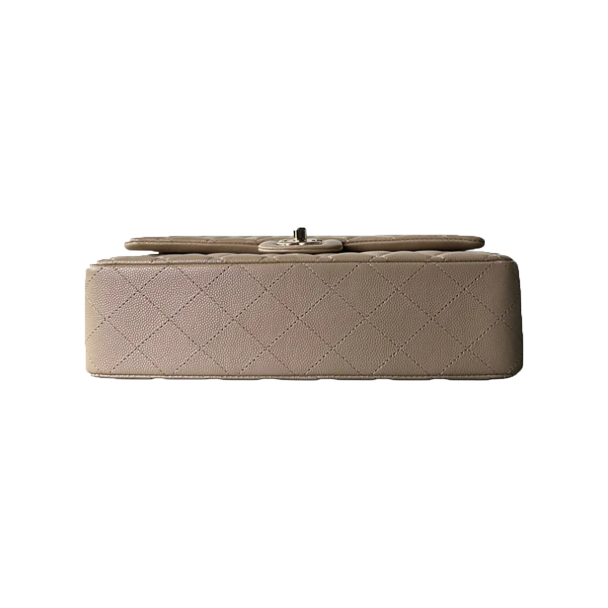 CHANEL IRIDESCENT BEIGE CAVIAR QUILTED MEDIUM FLAP BAGIN BEIGE