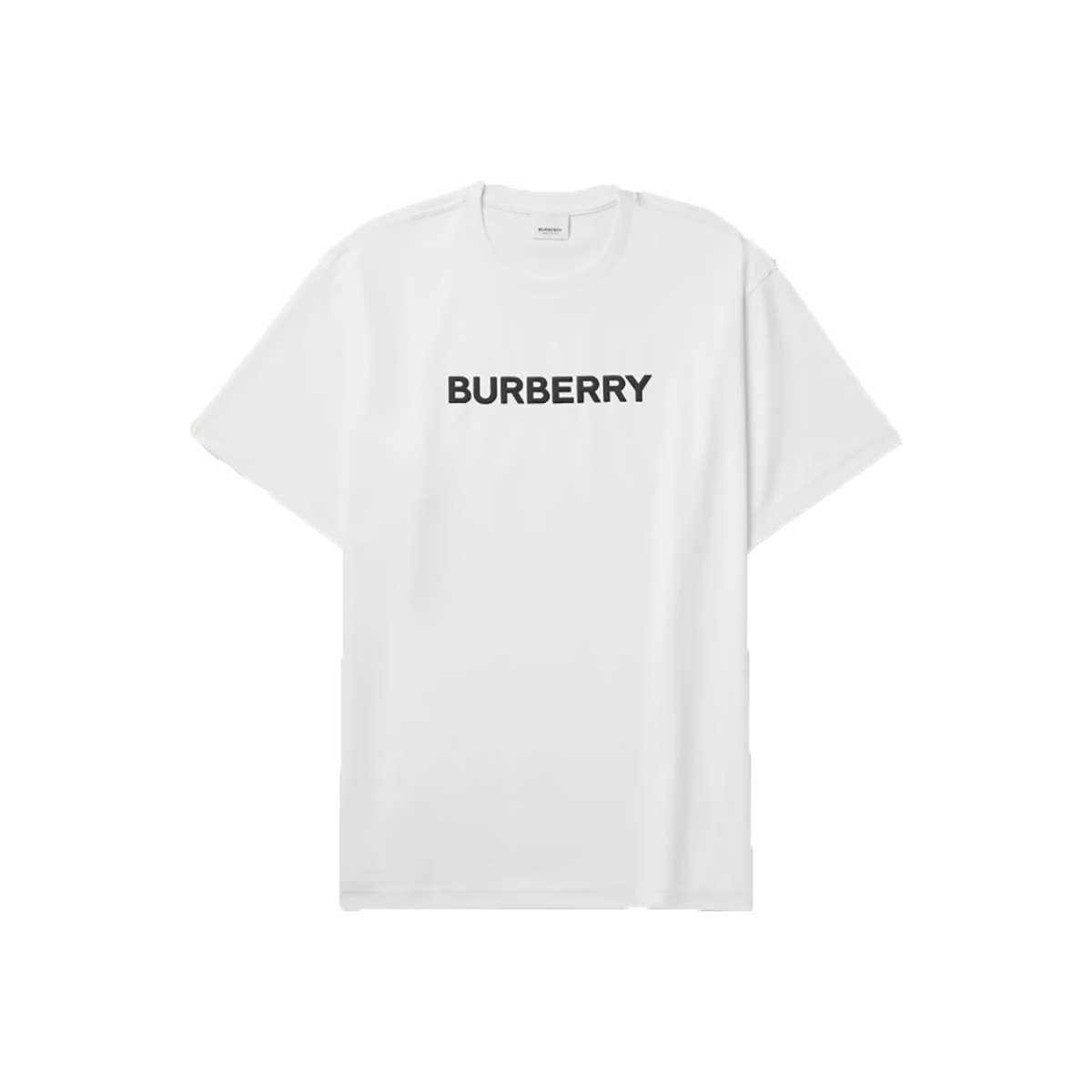 BURBERRY OVERSIZED LOGO-PRINT COTTON T-SHIRT IN WHITE