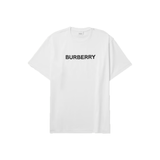 BURBERRY OVERSIZED LOGO-PRINT COTTON T-SHIRT IN WHITE