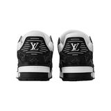 LOUIS VUITTON MONOGRAM DENIM TRAINERS IN BLACK/WHITE