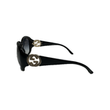 PRELOVED GUCCI GG CRYSTAL INTERLOCKING SUNGLASSES IN BLACK