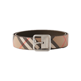 BURBERRY 3.5CM REVERSIBLE CHECKED BELT IN BEIGE