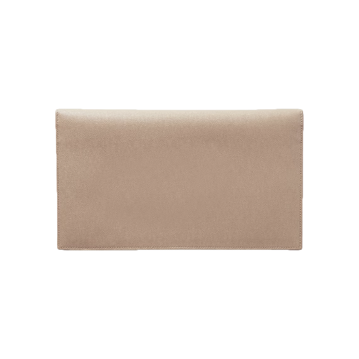 SAINT LAURENT UPTOWN TEXTURED-LEATHER CLUTCH IN BEIGE