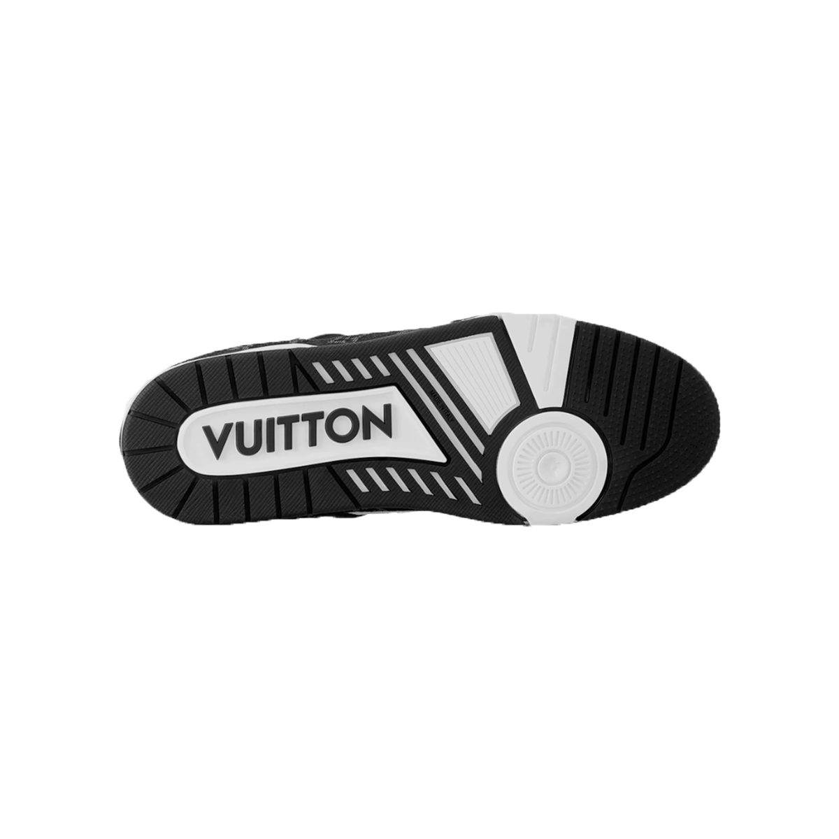 LOUIS VUITTON MONOGRAM DENIM TRAINERS IN BLACK/WHITE