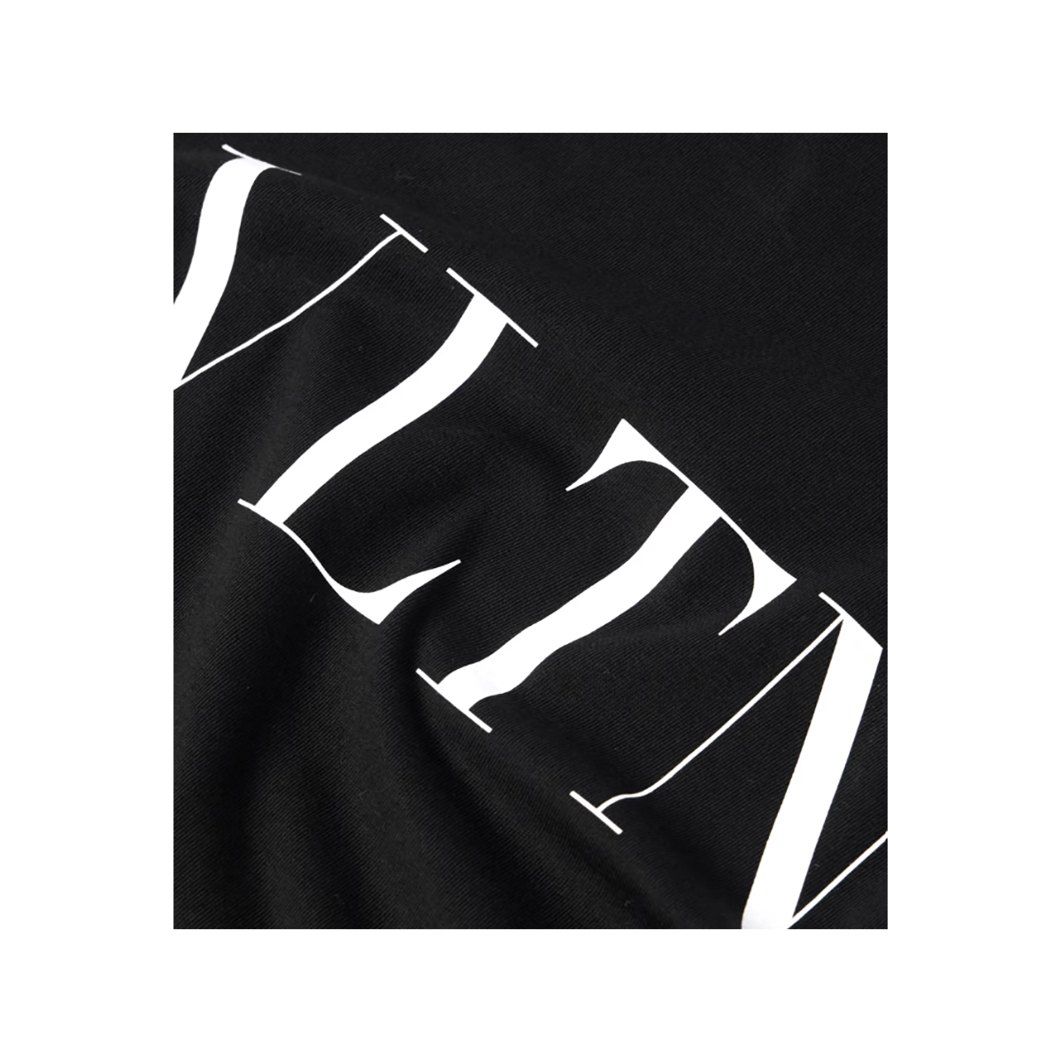 VALENTINO LOGO PRINT T-SHIRT IN BLACK