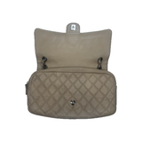 PRELOVED CHANEL JUMBO QUILTED CAVIAR EASY FLAP BAG IN BEIGE