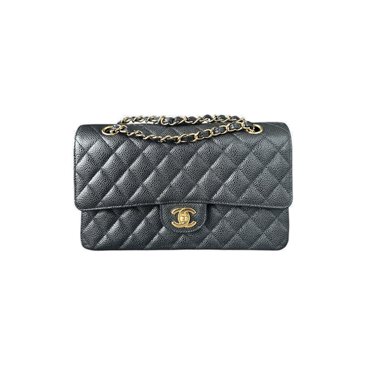 PRELOVED CHANEL CAVIAR QUILTED MEDIUM FLAP BAG IN BLACK