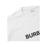 BURBERRY OVERSIZED LOGO-PRINT COTTON T-SHIRT IN WHITE