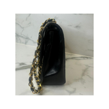 CHANEL MATELASSEW FLAP WITH CHAIN IN BLACK