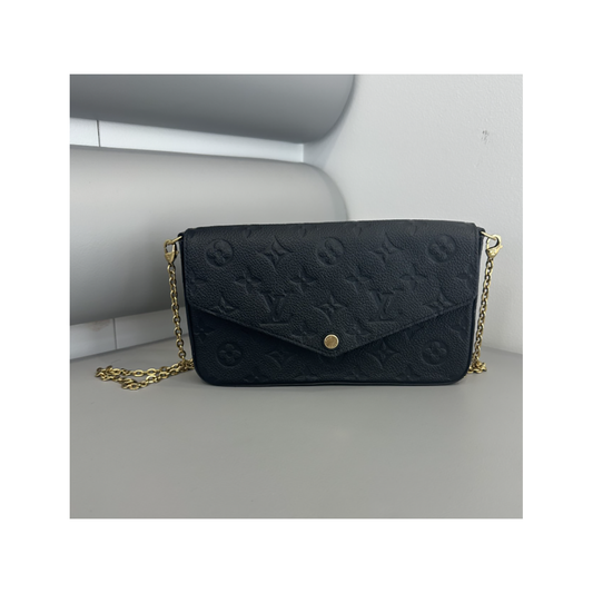 PRELOVED LOUIS VUITTON FELICIE BAG IN BLACK