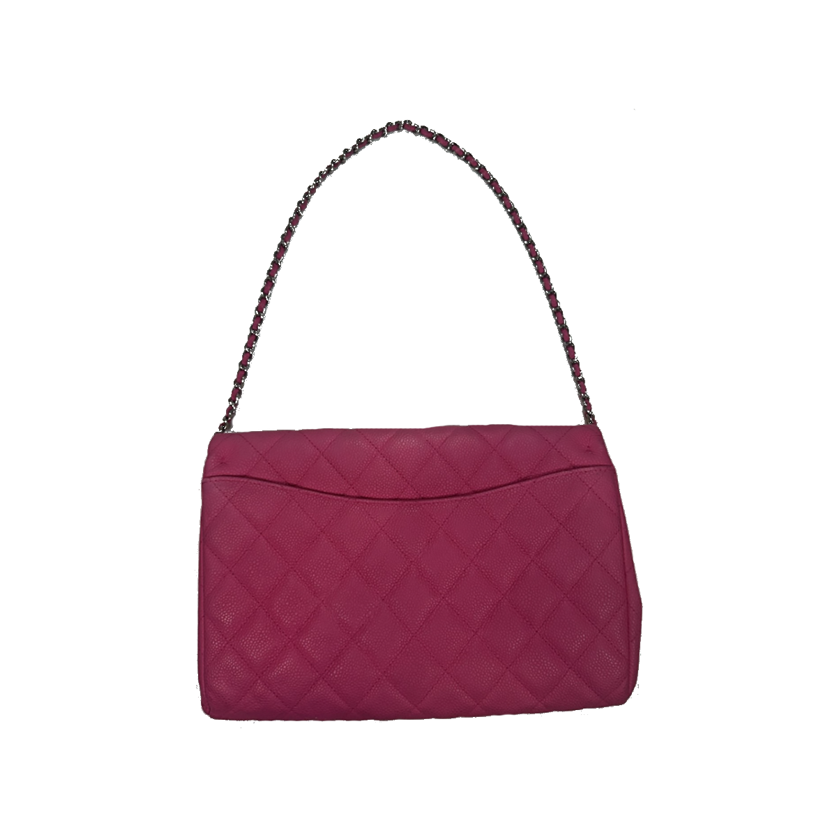 PRELOVED CHANEL QUILTED CAVIAR LEATHER MAXI CLASSIC DOUBLE FLAP BAG IN PINK