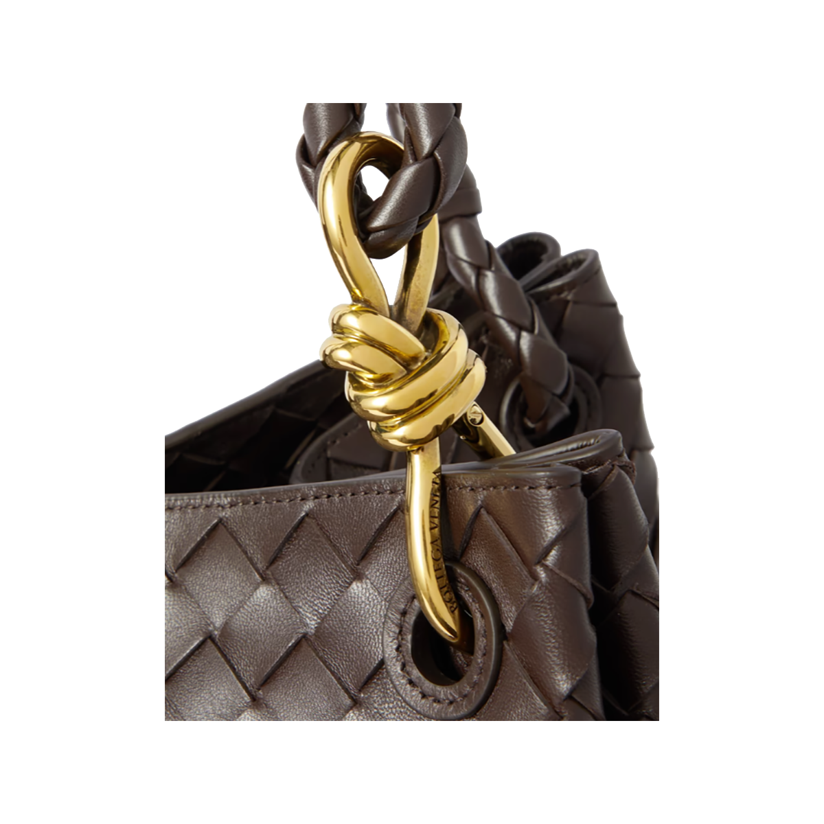 BOTTEGA VENETE PARACHUTE LARGE INTRECCIATO LEATHER SHOULDER BAG