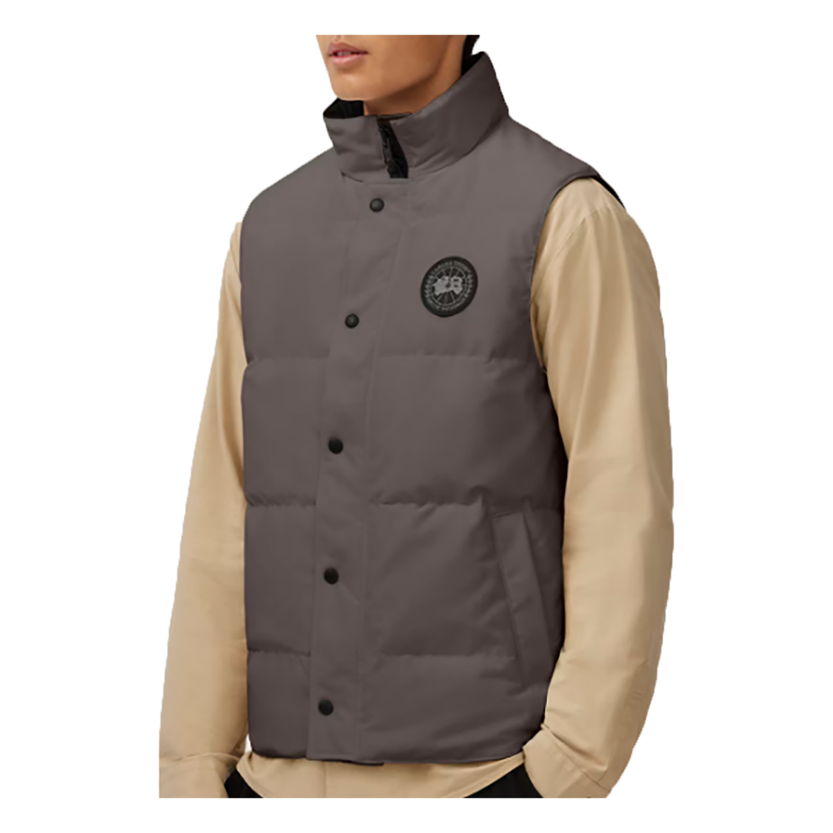 CANADA GOOSE GARSON VEST BLACK LABEL IN COASTAL GREY