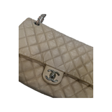 PRELOVED CHANEL JUMBO QUILTED CAVIAR EASY FLAP BAG IN BEIGE