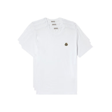 MONCLER THREE-PACK LOGO APPLIQUED T-SHIRTS IN WHITE