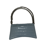 PRELOVED BALENCIAGA HOURGLASS MINI WALLET ON CHAIN BAG IN BLUE