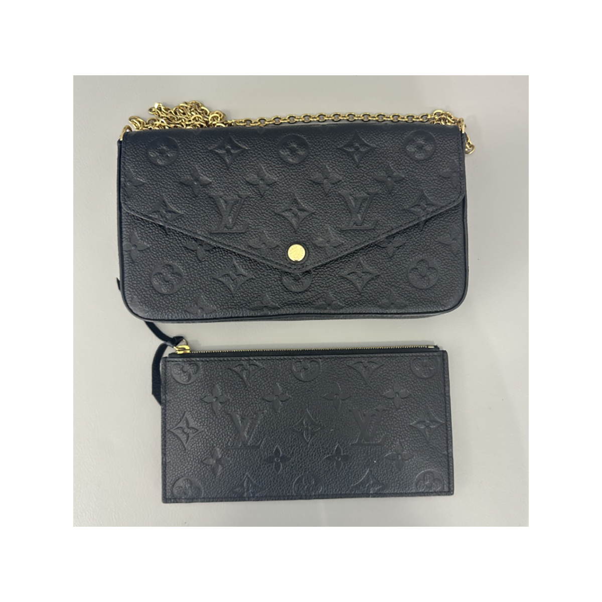 PRELOVED LOUIS VUITTON FELICIE BAG IN BLACK