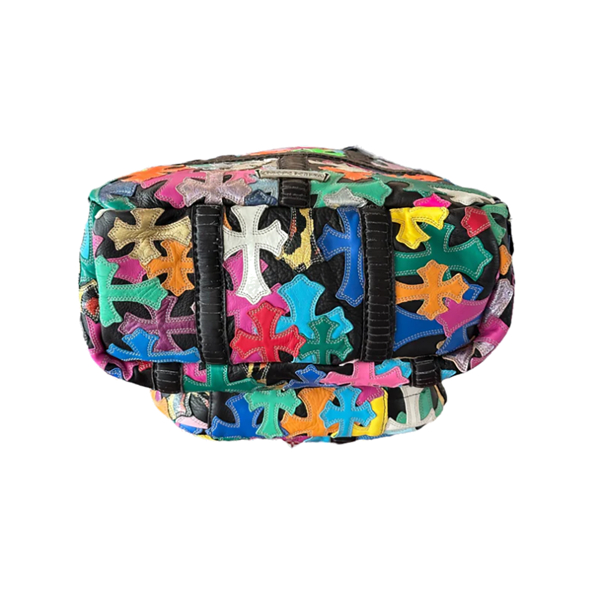 CHROME HEARTS BLACK MULTICOLOURED CROSS PATCH BACKPACK