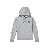 GUCCI LOGO-APPLIQUED STRETCH COTTON HOODIE IN GRAY