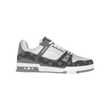 LOUIS VUITTON MONOGRAM DENIM TRAINERS IN GREY