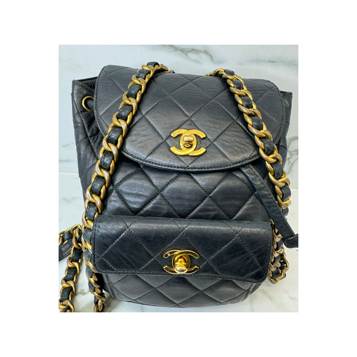 CHANEL VINTAGE DUMA LEATHER BACKPACK