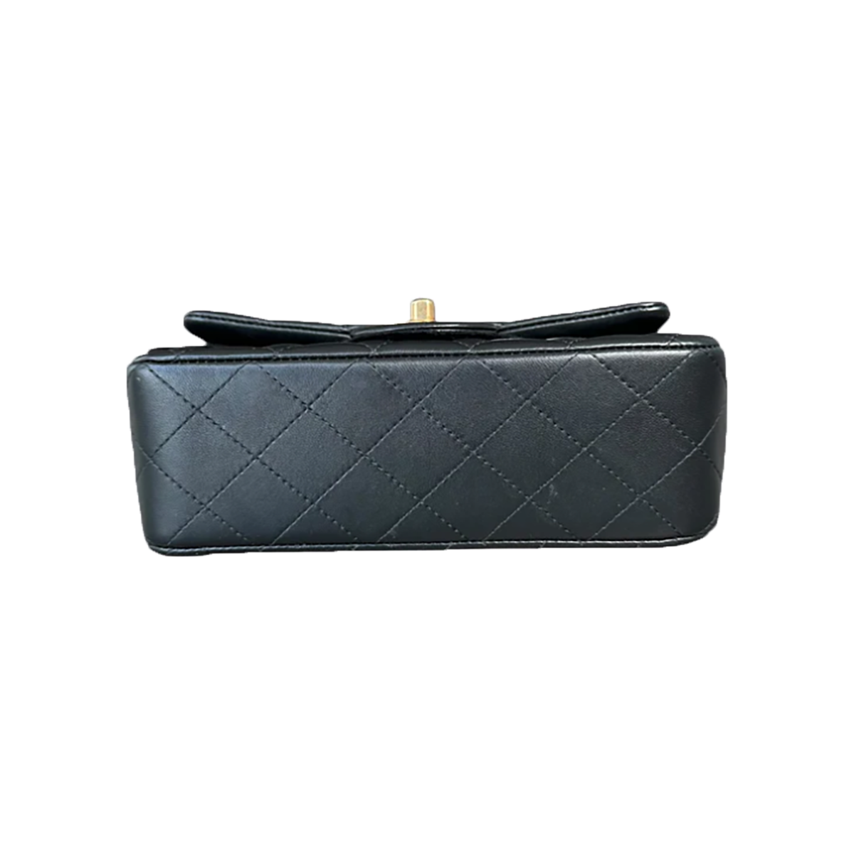 CHANEL LAMBSKIN QUILTED MINI TOP HANDLE BAG IN BLACK