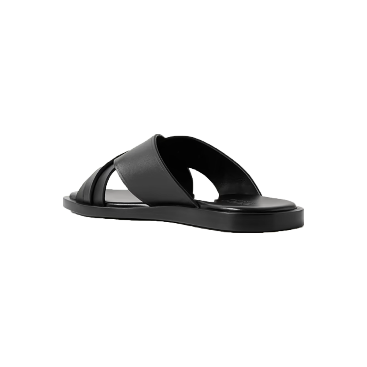 GUCCI MAVERIK LOGO-EMBELLISHED LEATHER SANDLES IN BLACK