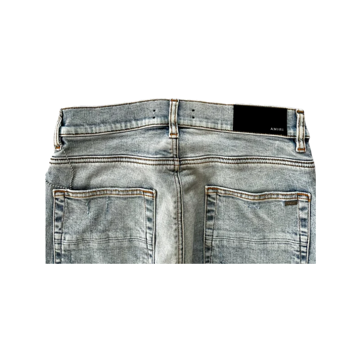 AMIRI STONE INDIGO & BLACK PATCH MX1 JEANS