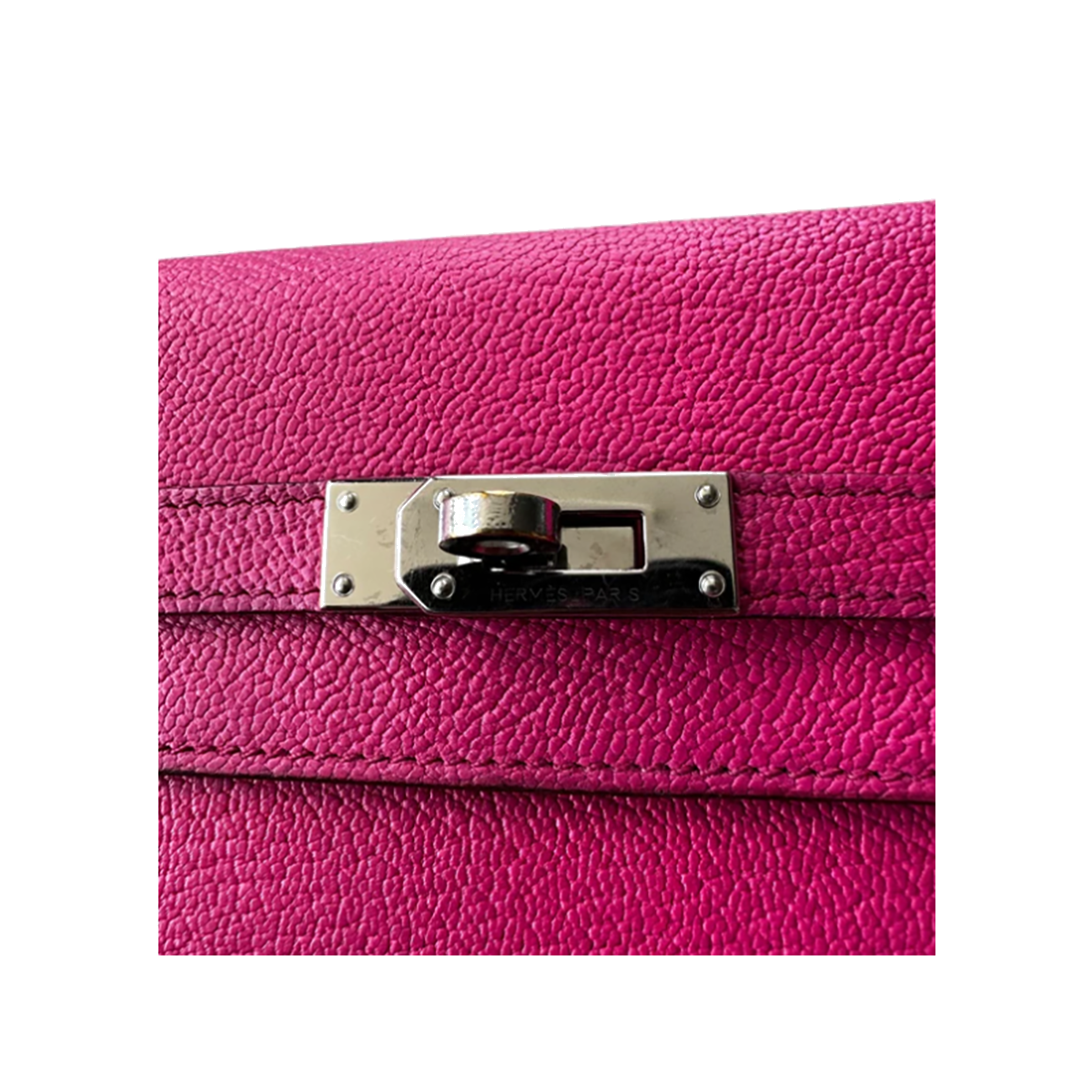 PRELOVED HERMES PINK FUCHSIA CHEVRE KELLY WALLET