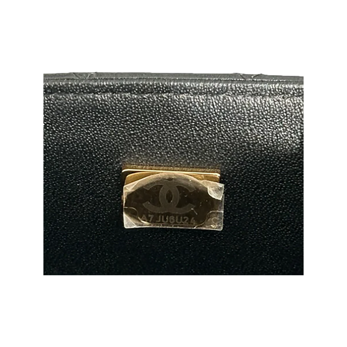 CHANEL LAMBSKIN QUILTED MINI TOP HANDLE BAG IN BLACK