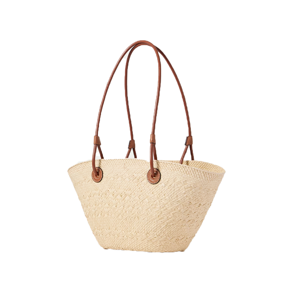 LOEWE IBIZA ANAGRAM WOVEN RAFFIA TOTE IN TAN