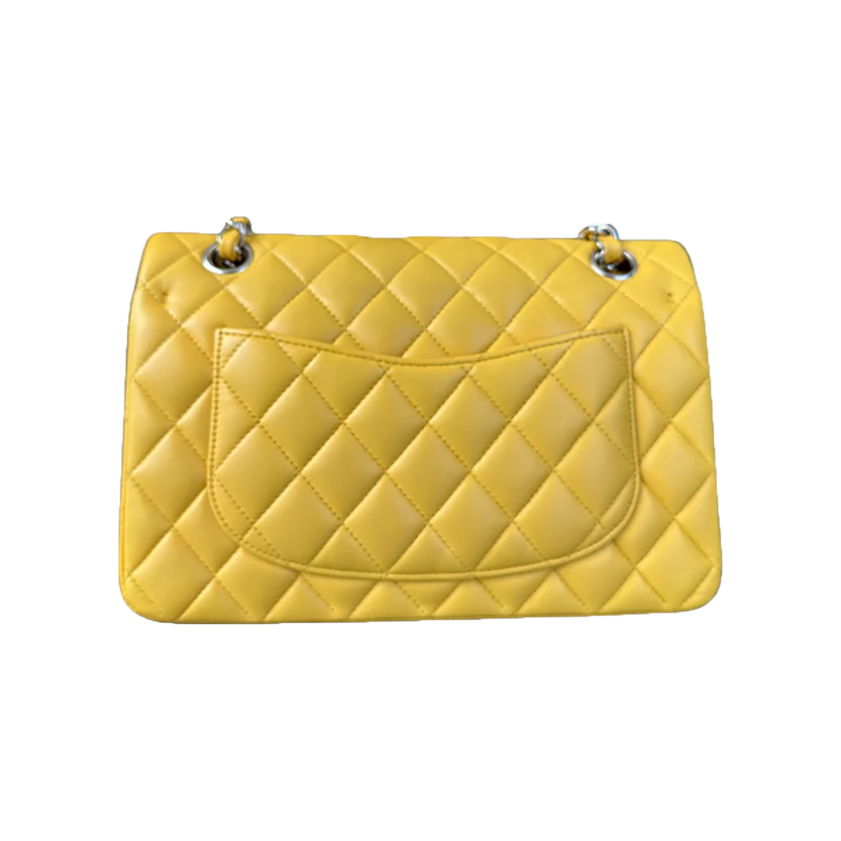 PRELOVED CHANEL QUILTED LAMBSKIN SMALL FLAP BAG IN YELLOW