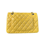 PRELOVED CHANEL QUILTED LAMBSKIN SMALL FLAP BAG IN YELLOW