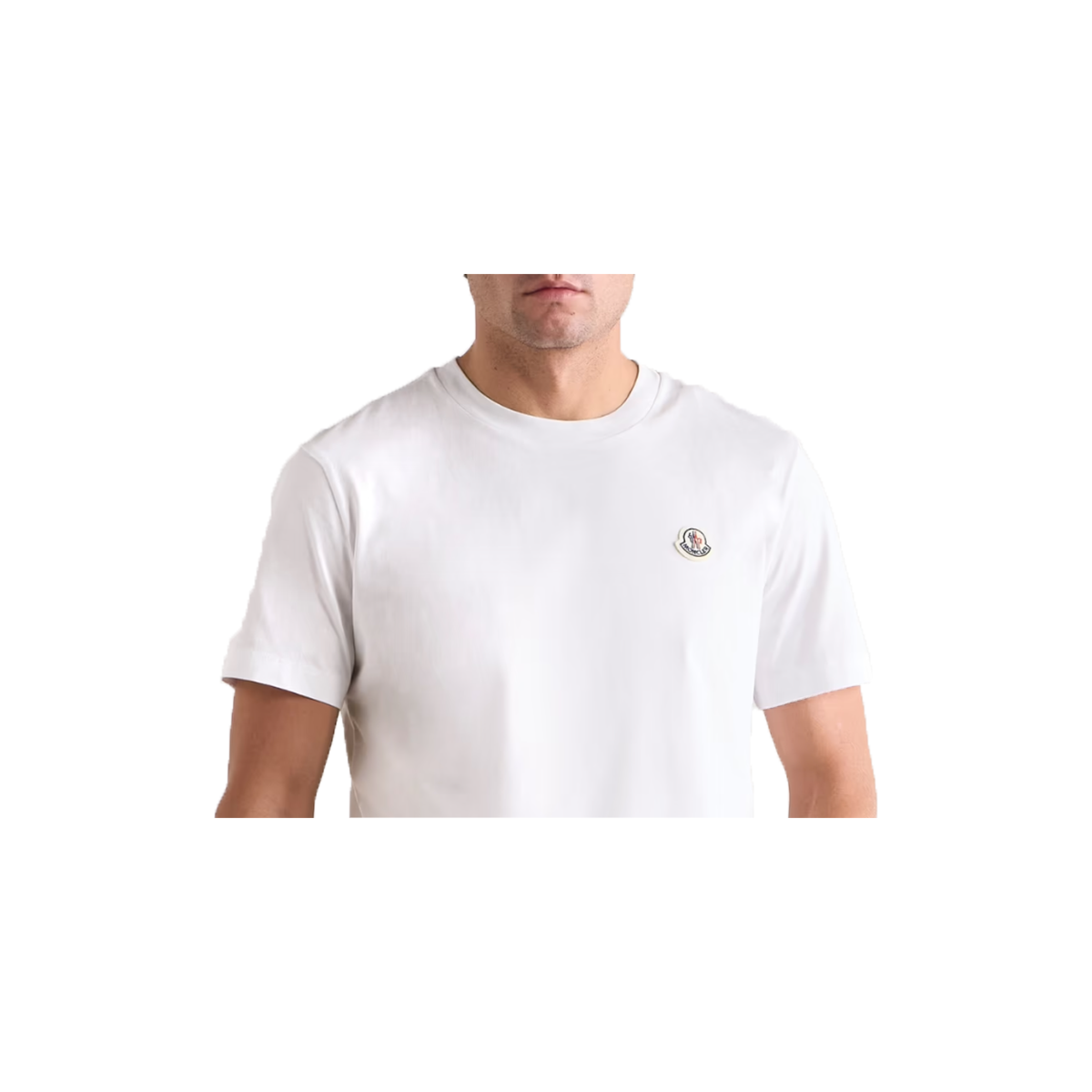 MONCLER THREE-PACK LOGO APPLIQUED T-SHIRTS IN WHITE