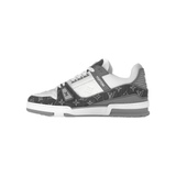 LOUIS VUITTON MONOGRAM DENIM TRAINERS IN GREY