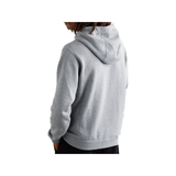 GUCCI LOGO-APPLIQUED STRETCH COTTON HOODIE IN GRAY