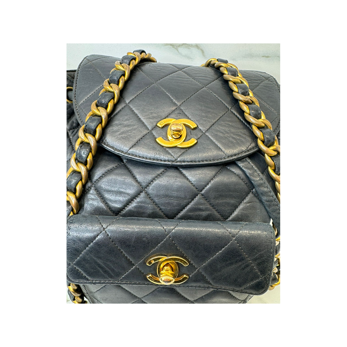 CHANEL VINTAGE DUMA LEATHER BACKPACK